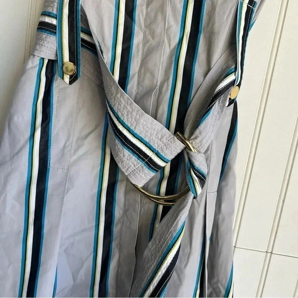 DIANE VON FURSTENBERG Size 10 Striped Sleeveless Belted Maxi Dress - Picture 11 of 12
